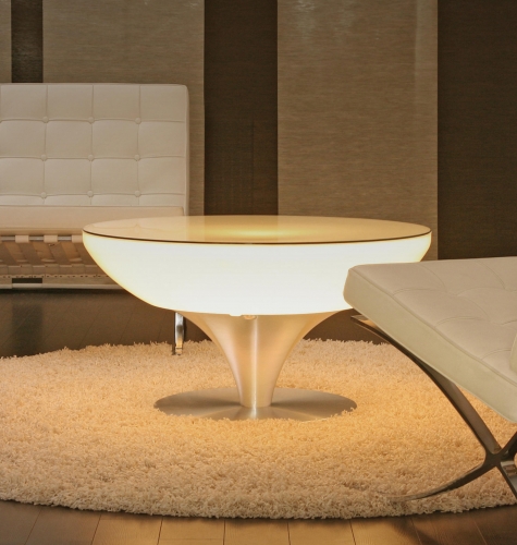 Outdoor geeigneter LED Designer Lounge Tisch [ MOODY ] - Mietmöbel von ELEMENTS EVENTDESIGN