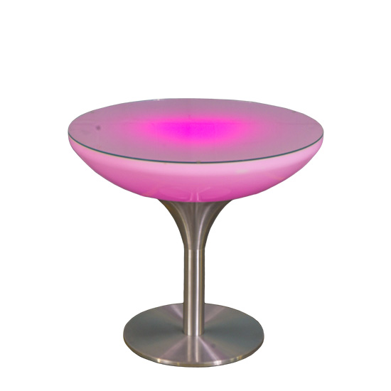 Outdoor geeigneter LED Designer Tisch [ MOODY ] - Mietmöbel von ELEMENTS EVENTDESIGN