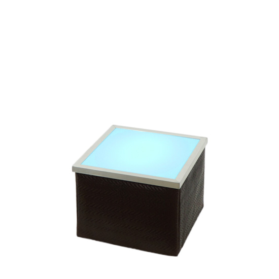 LED Loungetisch 50 - Choc [ CITY LIGHTS ] - Mietmöbel von ELEMENTS EVENTDESIGN