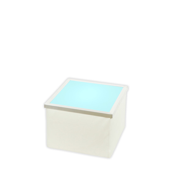 LED Loungetisch 50 - White [ CITY LIGHTS ] - Mietmöbel von ELEMENTS EVENTDESIGN