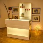 LED Theke - White & White - Mietmöbel von ELEMENTS EVENTDESIGN