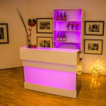 LED Theke - White & White - Mietmöbel von ELEMENTS EVENTDESIGN