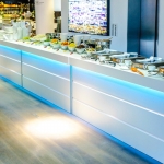 LED Buffet inklusive Chafingeinsätze - Mietmöbel von ELEMENTS EVENTDESIGN