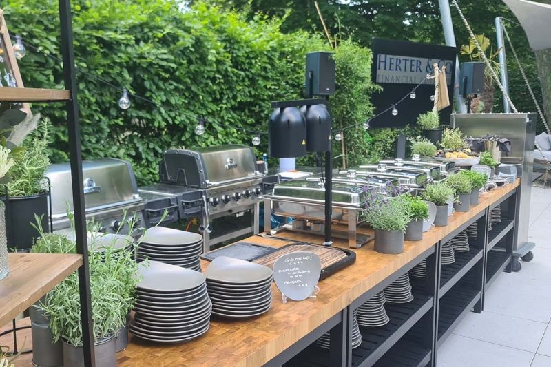 BBQ Buffet Mobiliar Eventcatering Rhein Main