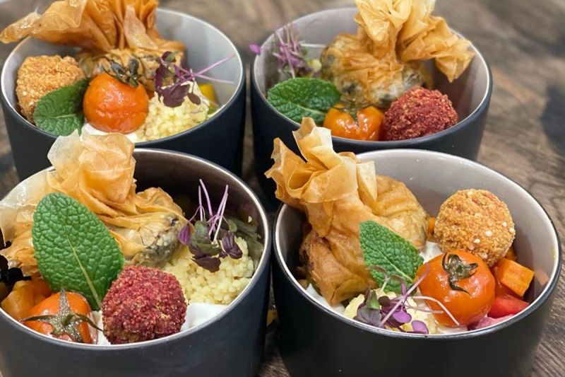 Bowl Food Catering Messe Frankfurt quinoa blumenkohl