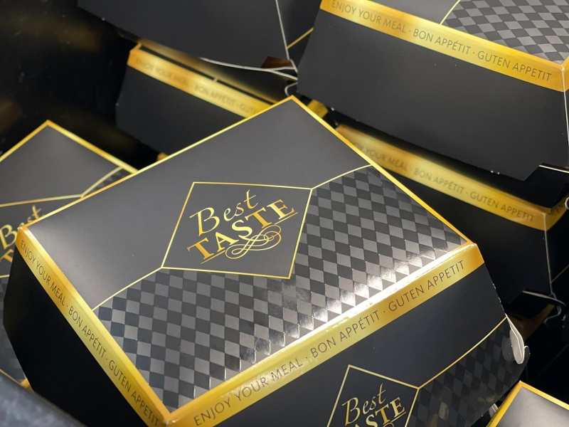 Burgerbox Verpackung Corona Catering in Frankfurt