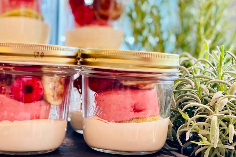 Dessert Himbeere Macarons