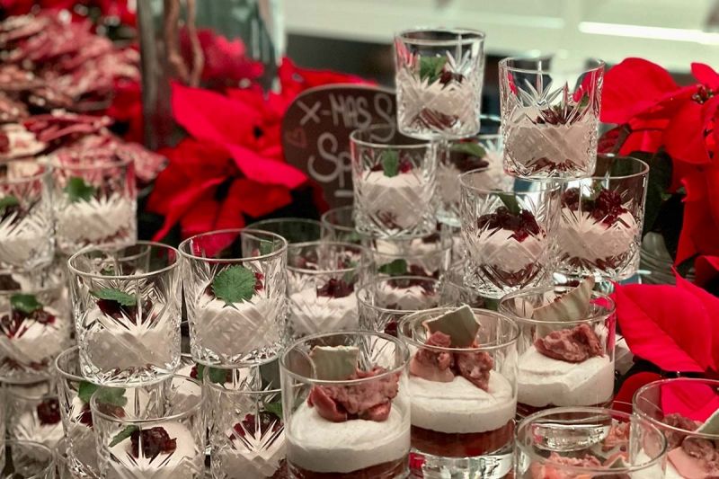 Dessert im Glas Catering Weihnachtsbuffet