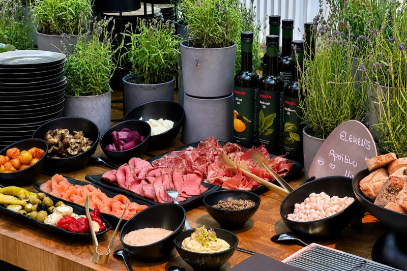 Elements catering antipasti buffet women summit frankfurt