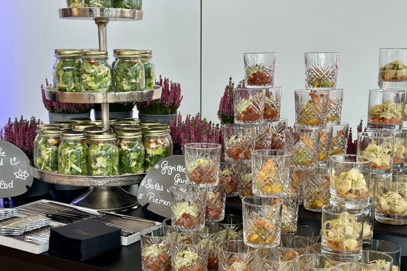 Elements catering caesar salad lunch buffet kia driving event frankfurt