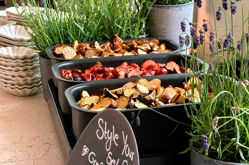 Elements catering currywurst buffet richtfest hafenpark frankfurt
