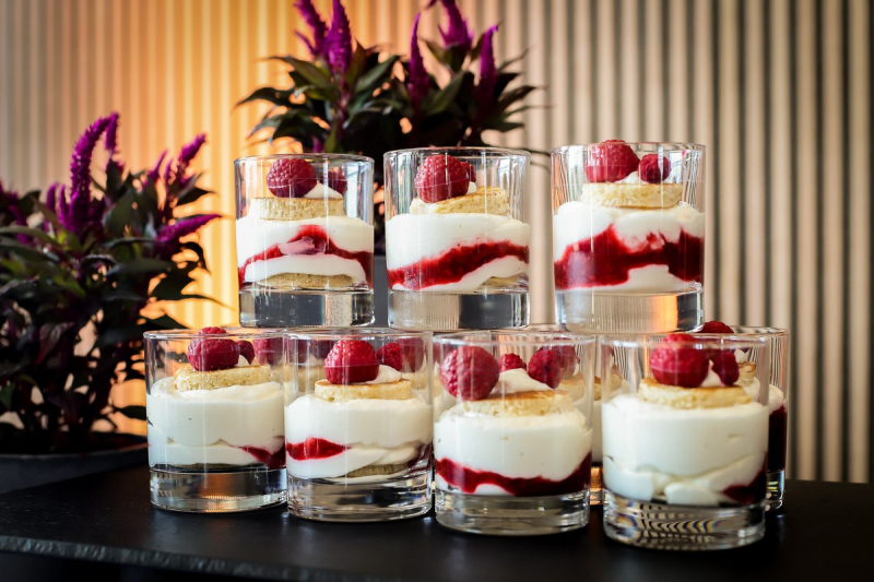 Elements catering dessert station mercedes driving event sachsenring