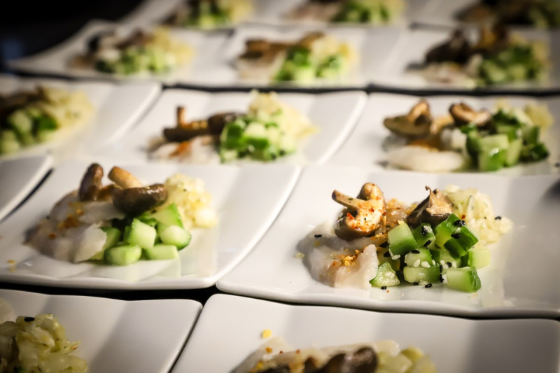 Elements catering doraden sashimi karamellisiert eventcatering frankfurt