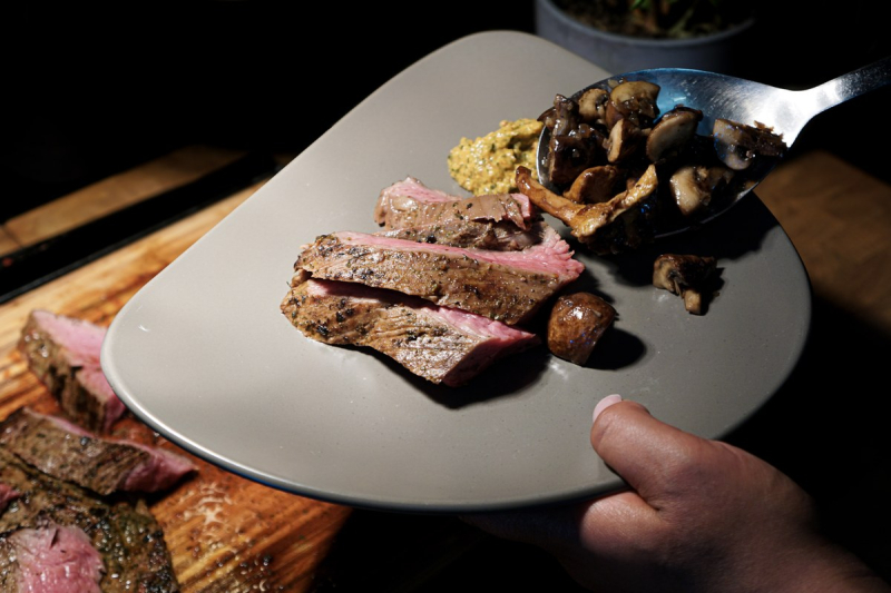 Elements catering flanksteak live station probeessen frankfurt