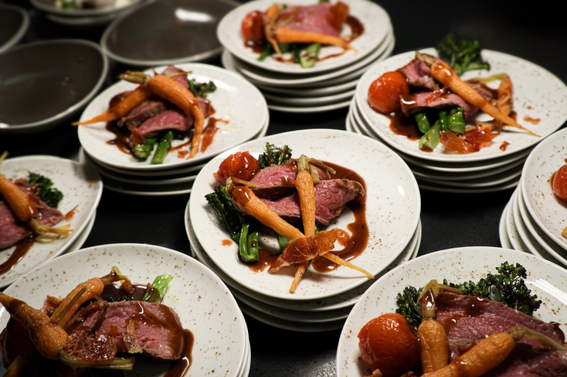 Elements catering flying dinner flanksteak frankfurt