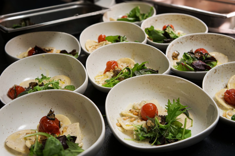 Elements catering flying dinner triangel pasta frankfurt