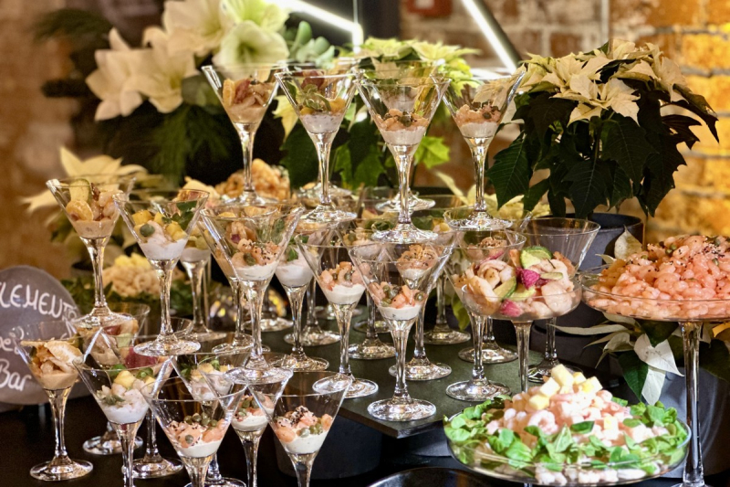 Elements catering garnelenbar buffet weihnachtsfeier eventcatering frankfurt