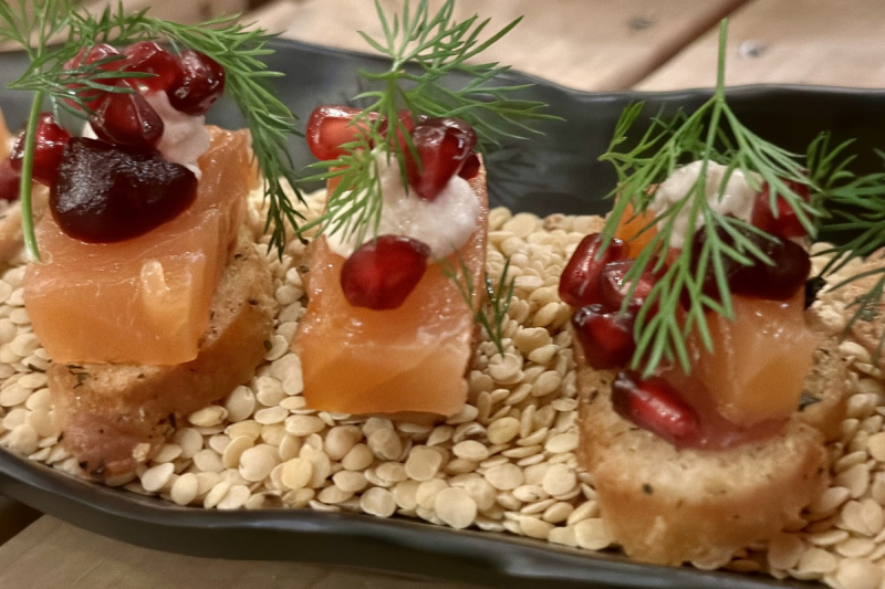 Elements catering lachs honigbrot flying welcome weihnachtsfeier frankfurt