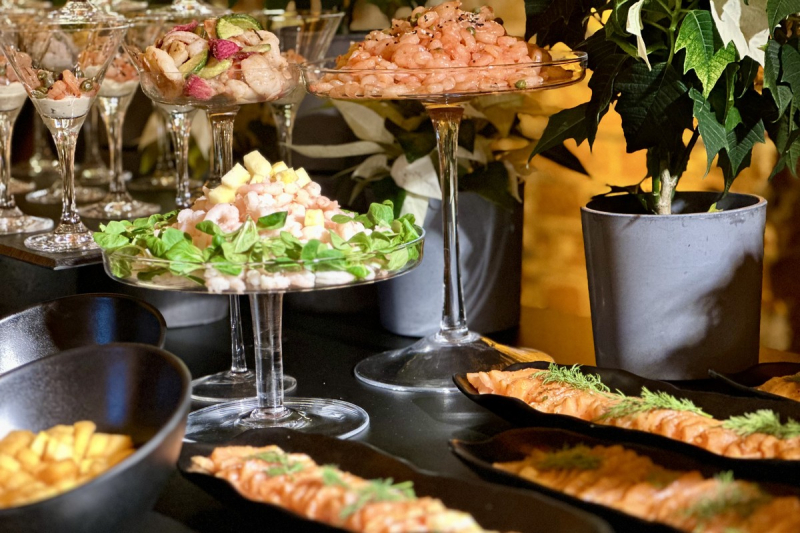 Elements catering lachsbar buffet weihnachtsfeier klassikstadt frankfurt