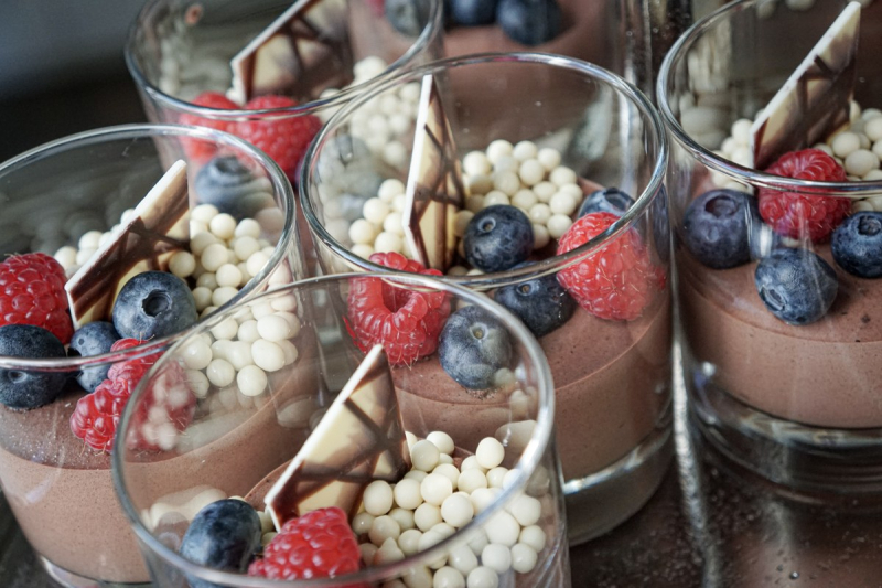 Elements catering panna cotta dessert milbank frankfurt