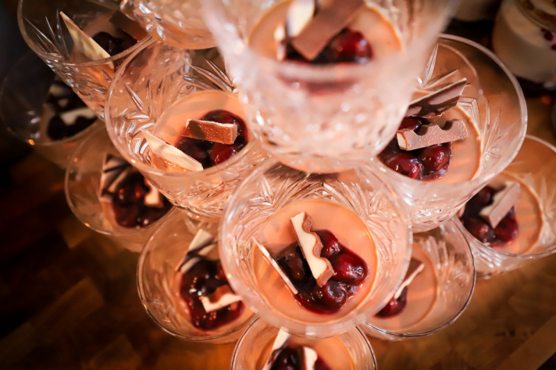 Elements catering panna cotta dessert women summit frankfurt