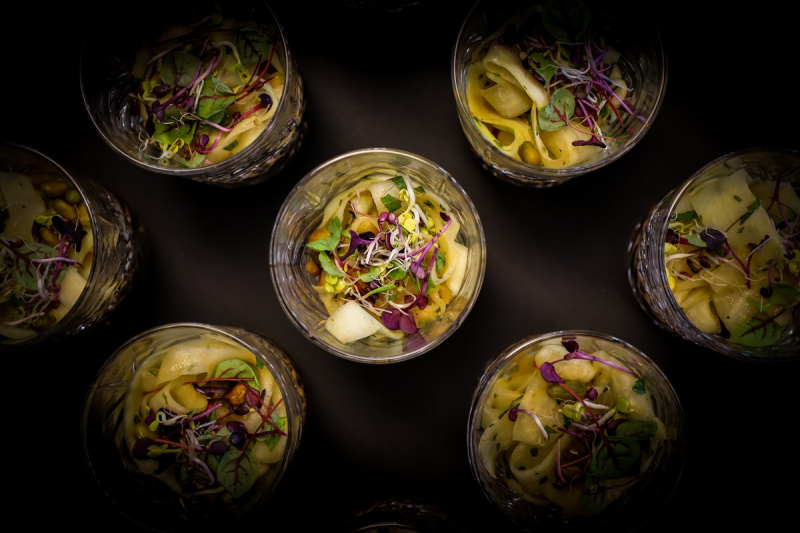 Elements catering papaya salat vorspeisen probeessen frankfurt