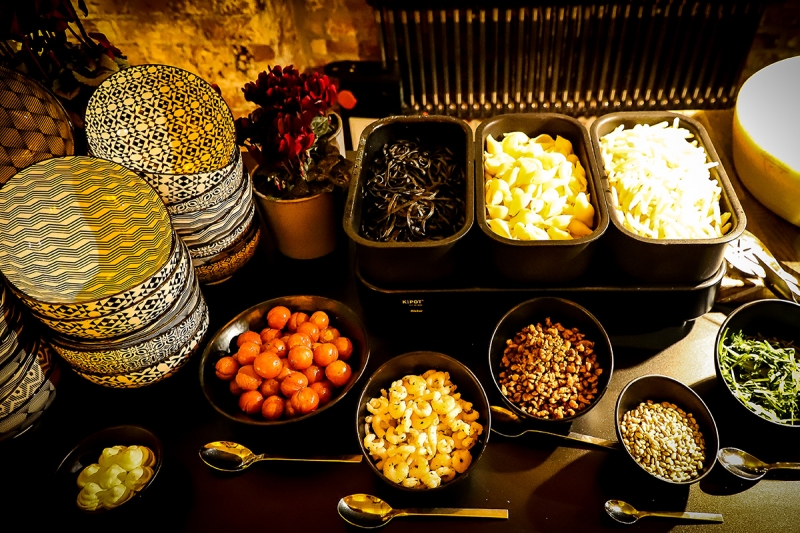 Elements catering pasta station buffet