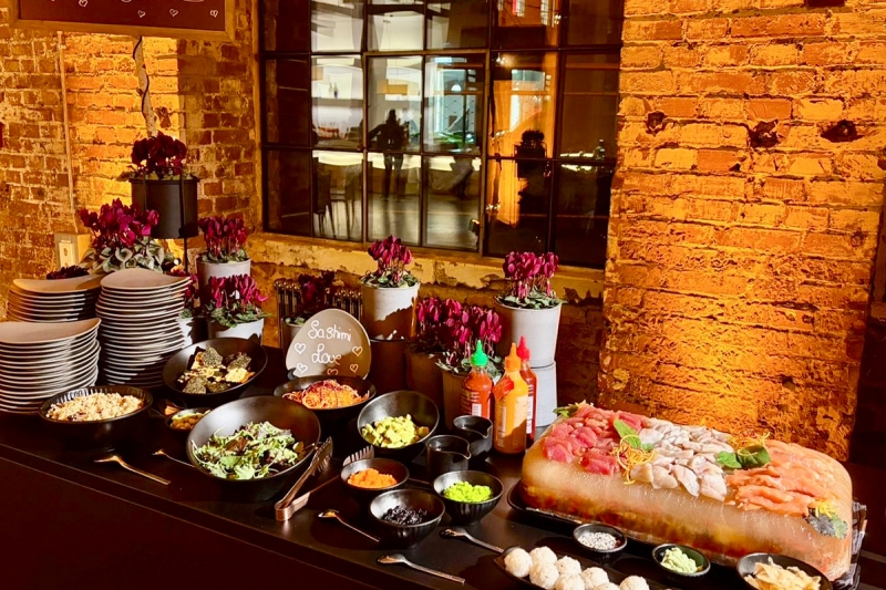 Elements catering sashimi fingerfood party catering
