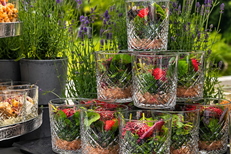Elements catering vorspeisen buffet biotest sommerfest frankfurt