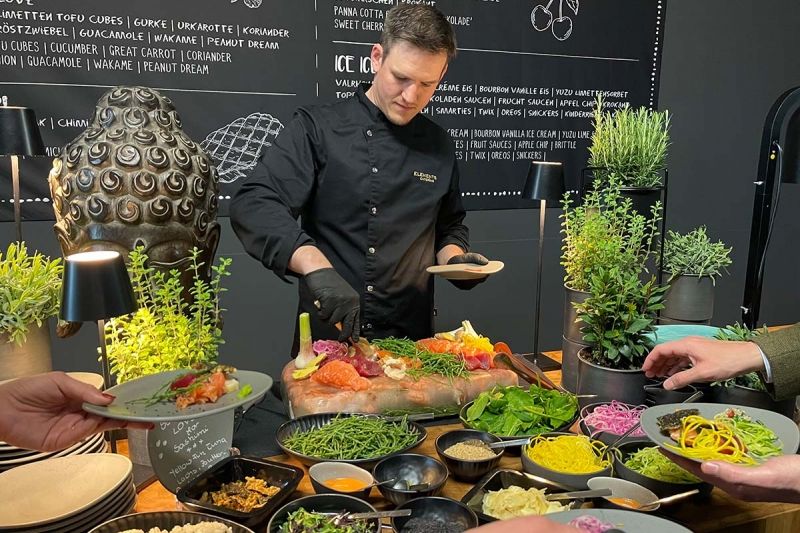 Live Cooking Buffet Team Probeessen Frankfurt