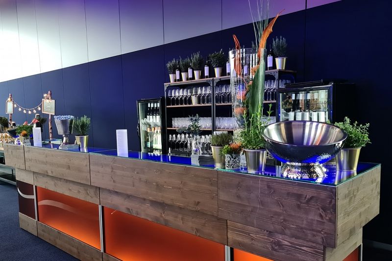 Mietmöbel Elements Eventdesign Bar mit LED Beleuchtung