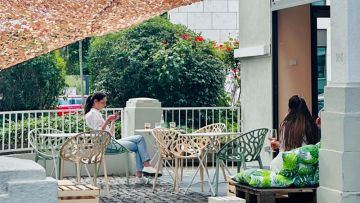 Outdoor Bereich der Eventlocation