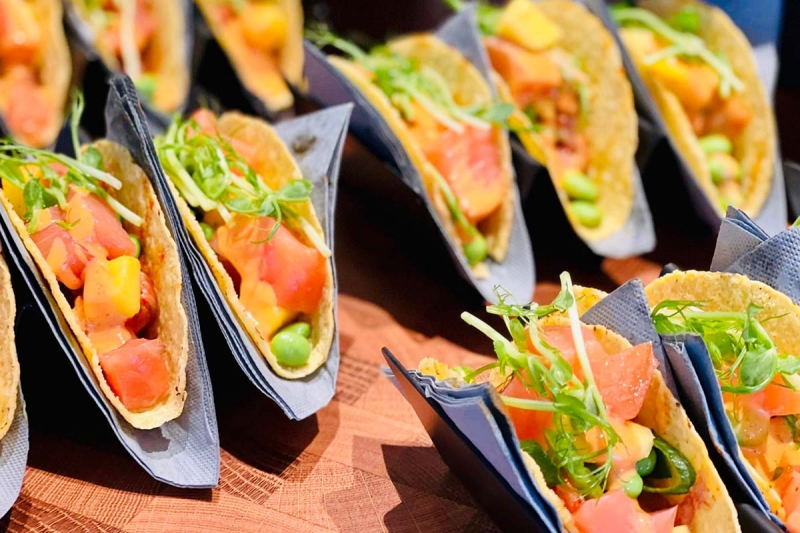 Poke Taco Live Station Food Catering