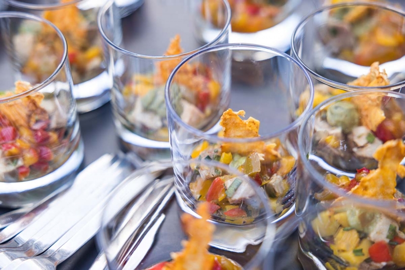 Vorspeisen im Glas Salat Corona Catering