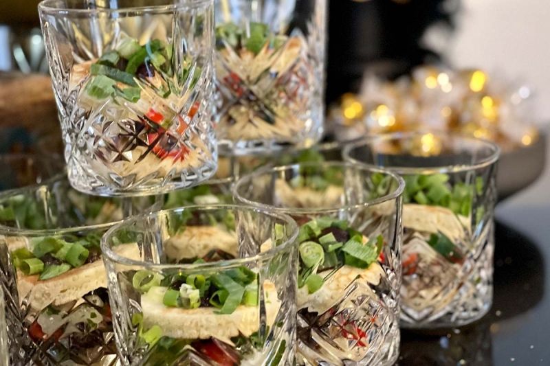 Vorspeisen im Glas Weihmachten Saisonales Catering