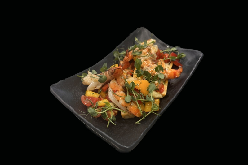 Vorspeisen Platte Buffet gambas Garnelen Catering